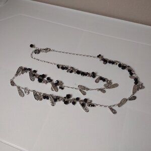 36 Inch White House Black Market Black Beaded Necklace